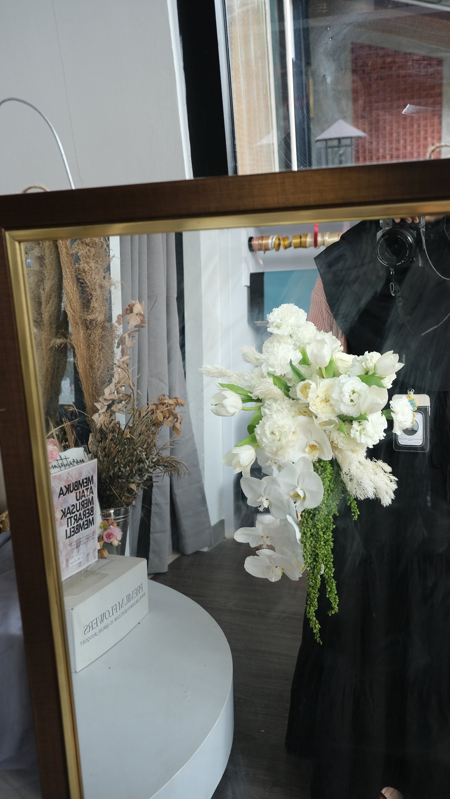 White Orchid Cascade Bridal Bouquet