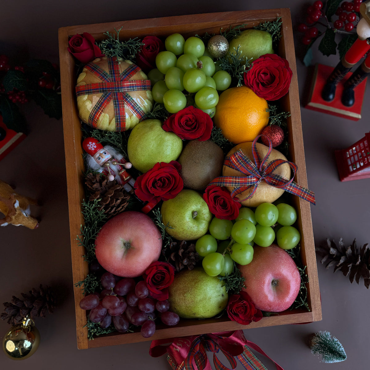 Nutcracker Wooden Fruit Box