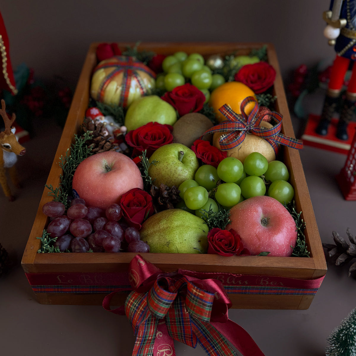 Nutcracker Wooden Fruit Box