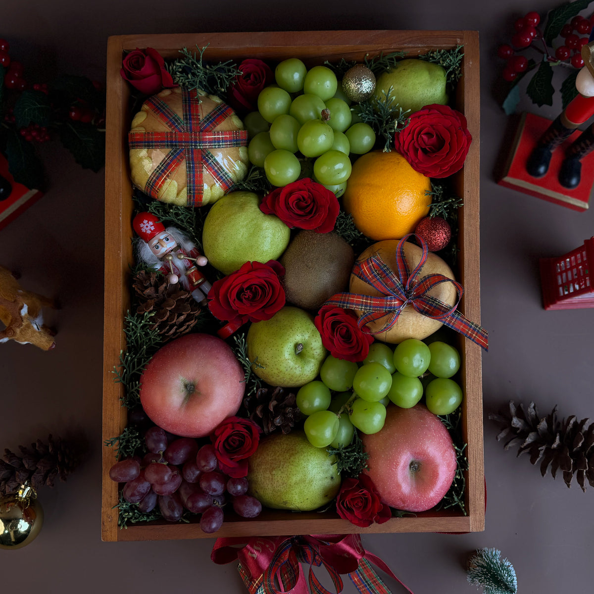 Nutcracker Wooden Fruit Box