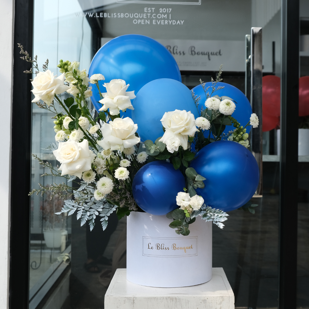 Blue Balloon Flower Box