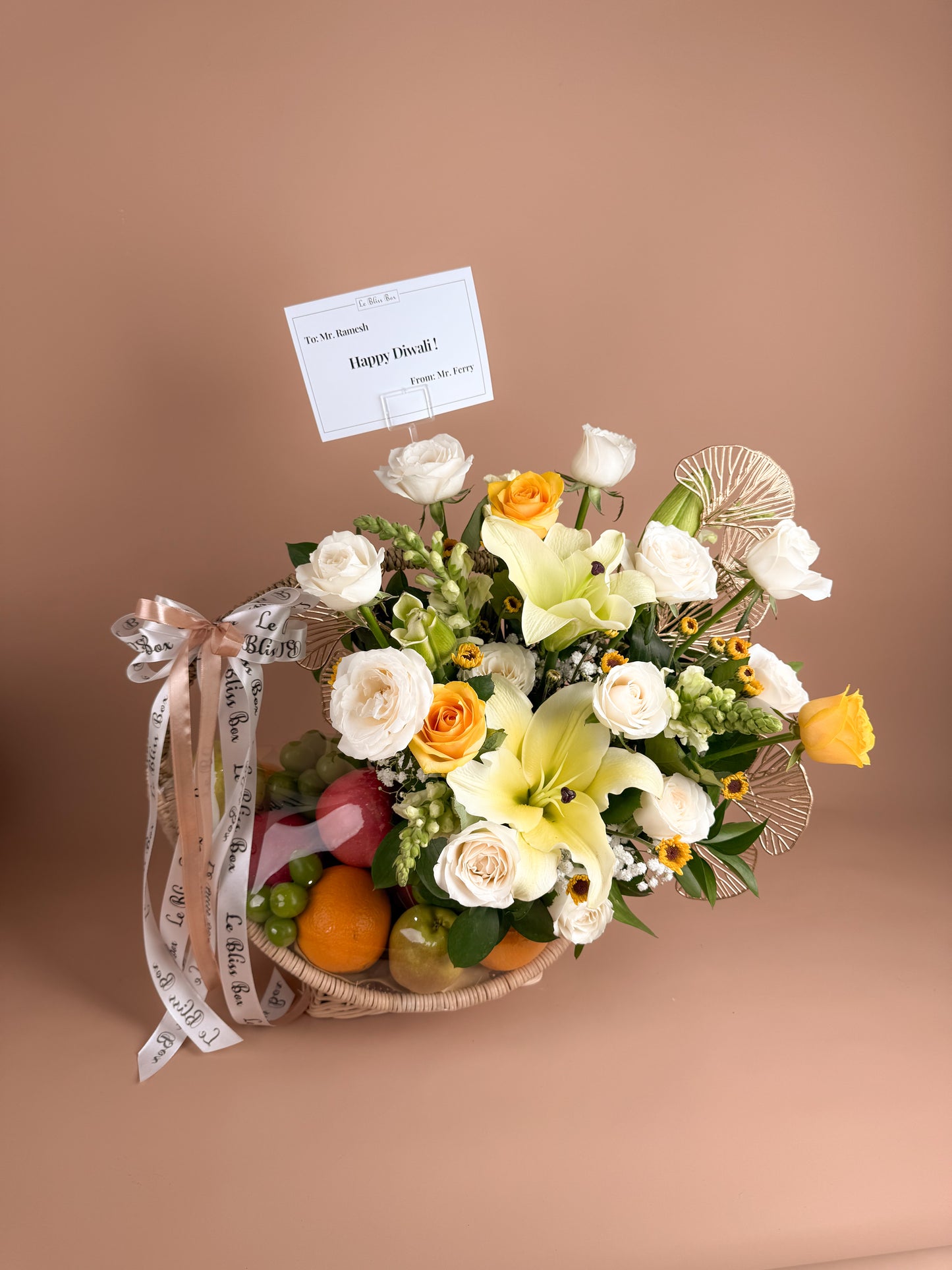Golden Diwali Bloom Basket