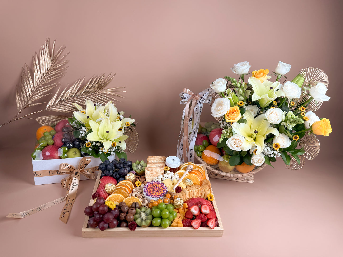 Golden Diwali Bloom Basket