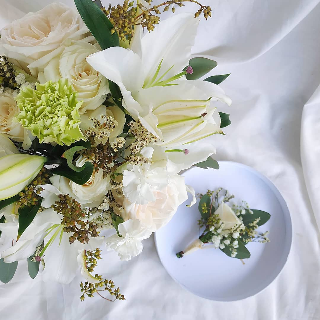 White Ohara Bridal Bouquet