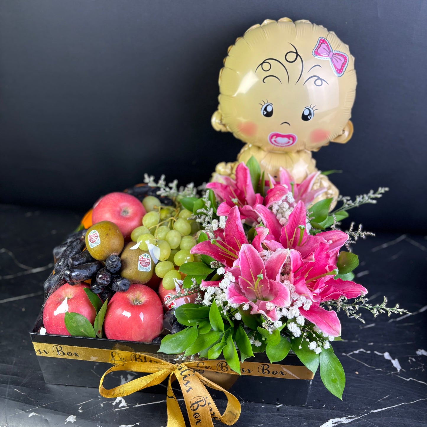Newborn Baby Girl Lily Fruit Box