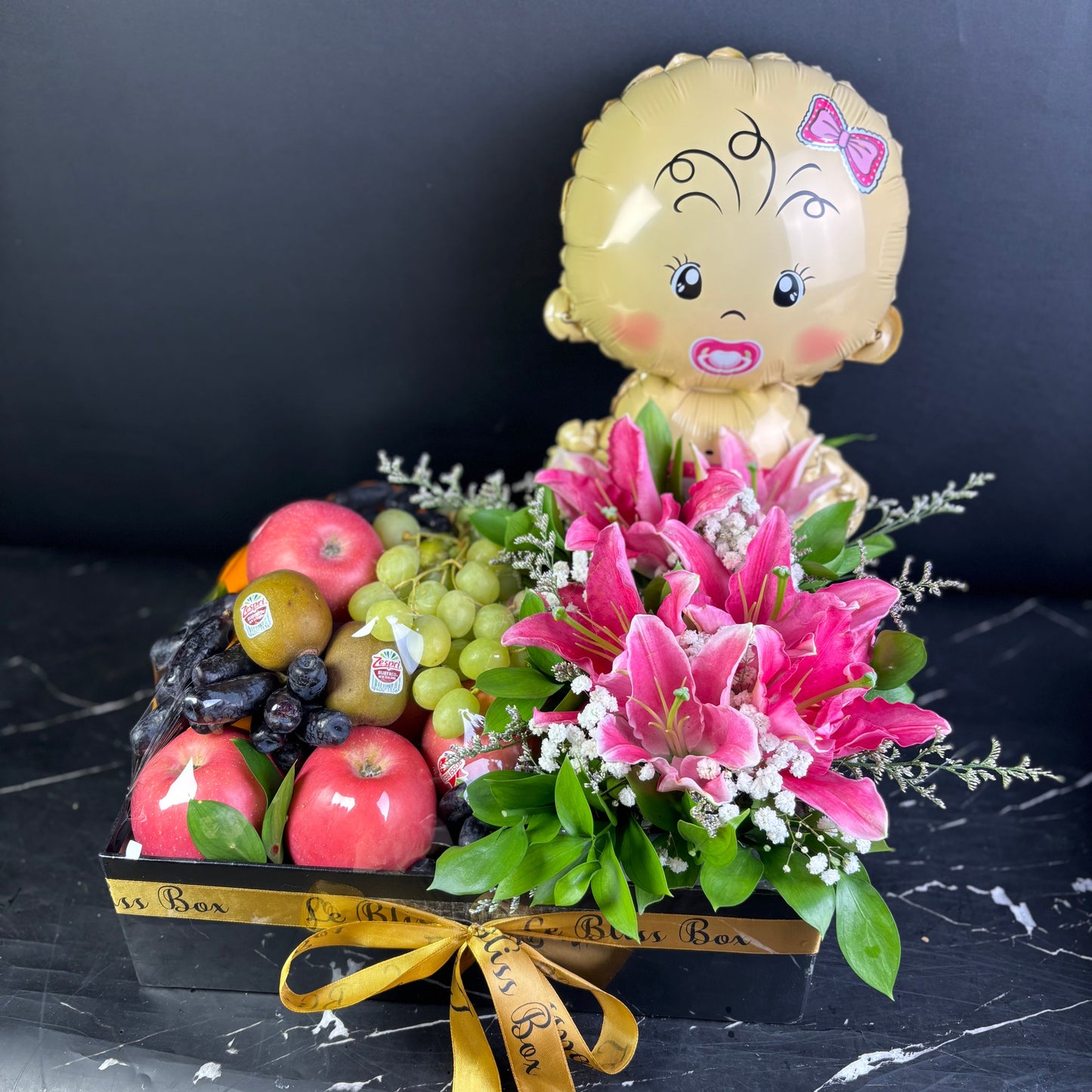 Newborn Baby Girl Lily Fruit Box