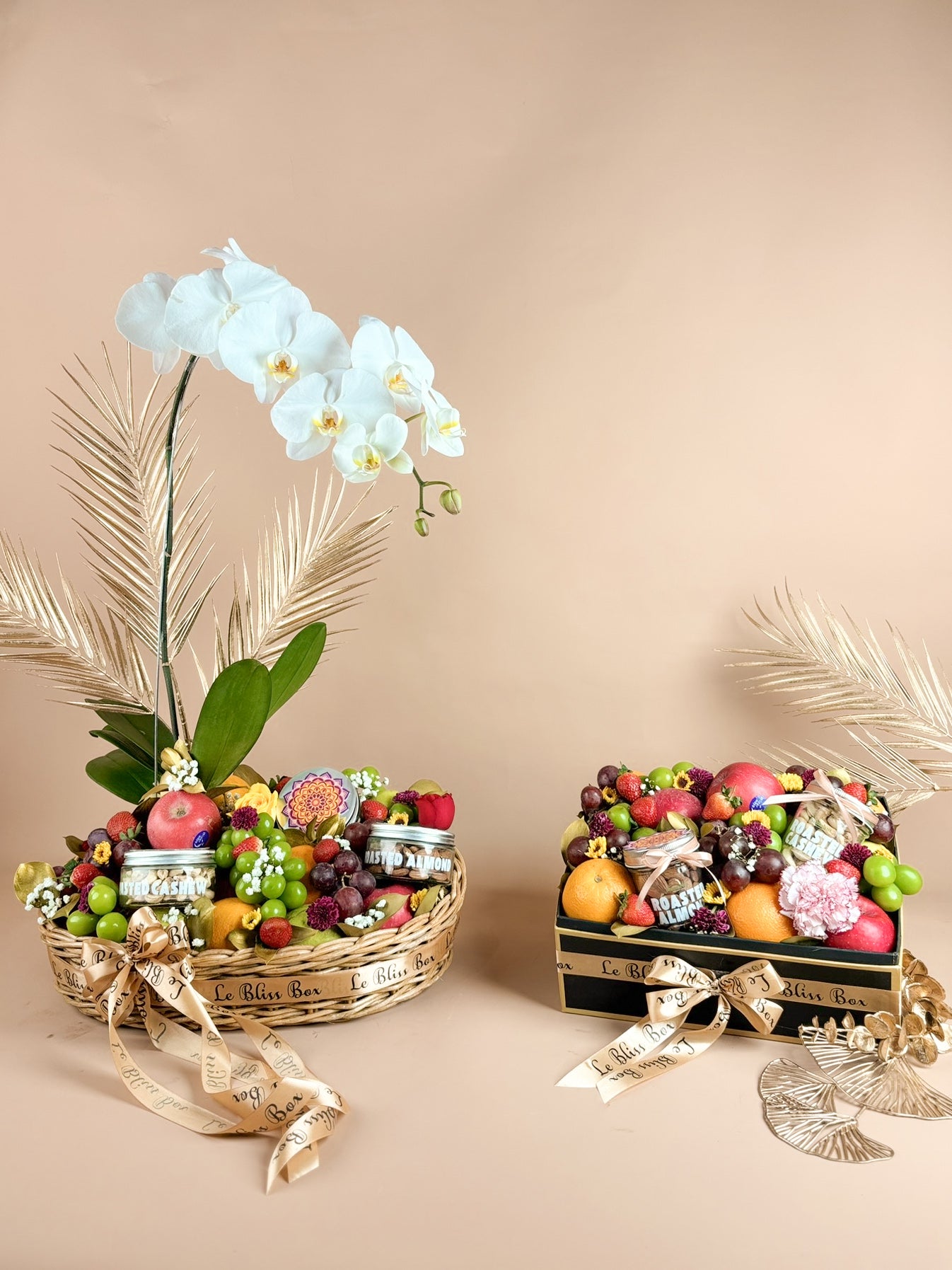 Golden Diwali Orchid Fruit Hamper