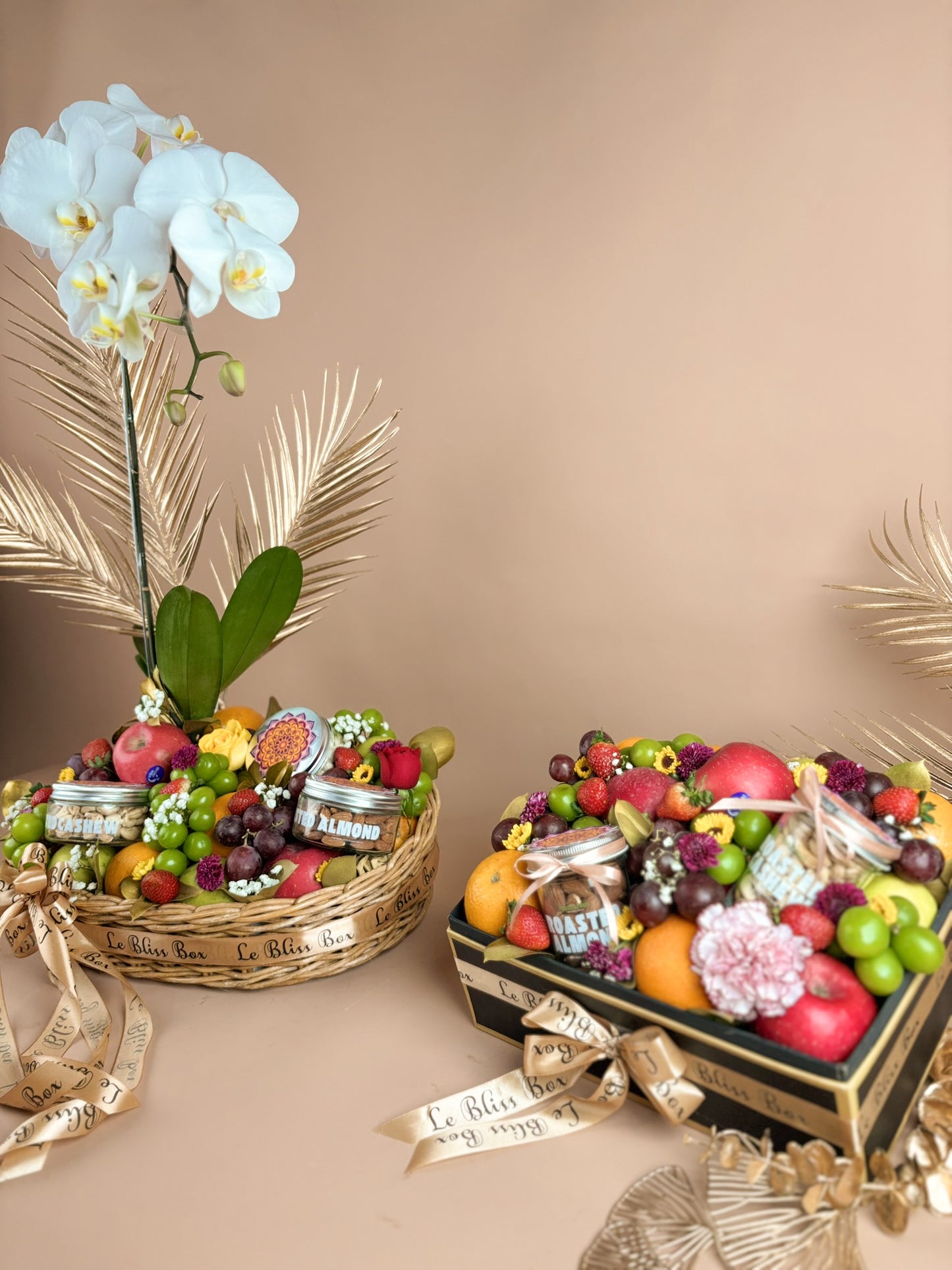 Golden Diwali Orchid Fruit Hamper
