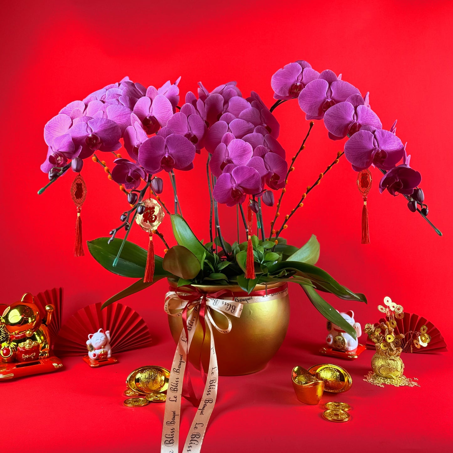 CNY Orchid Grand Vase Arrangement