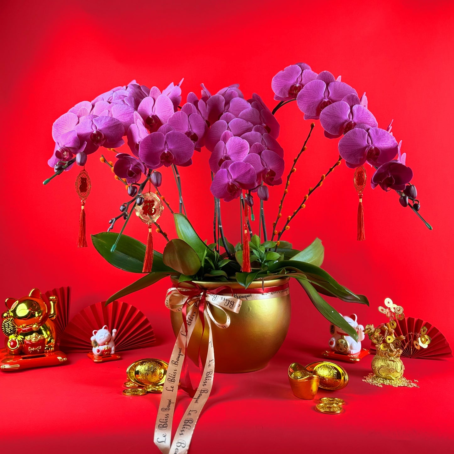 CNY Orchid Grand Vase Arrangement