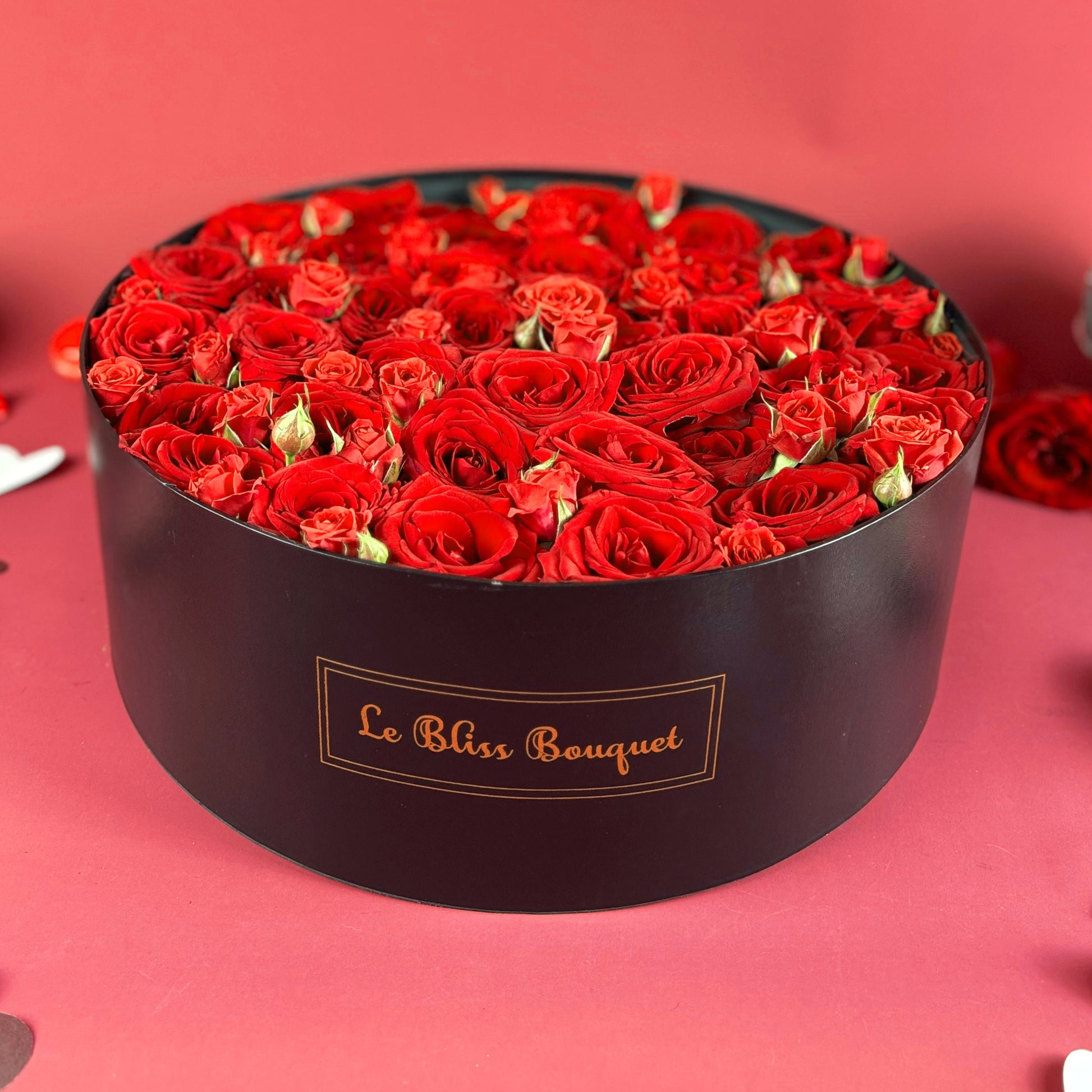 Red Roses Round Box Classic Red Rose Round Box – Valentine’s Day Gift Jakarta | Surabaya ...