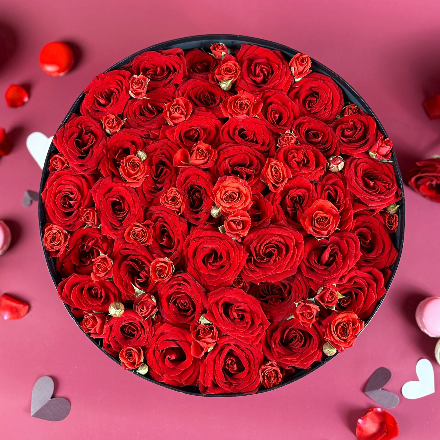 Red Roses Round Box Classic Red Rose Round Box – Valentine’s Day Gift Jakarta | Surabaya ...