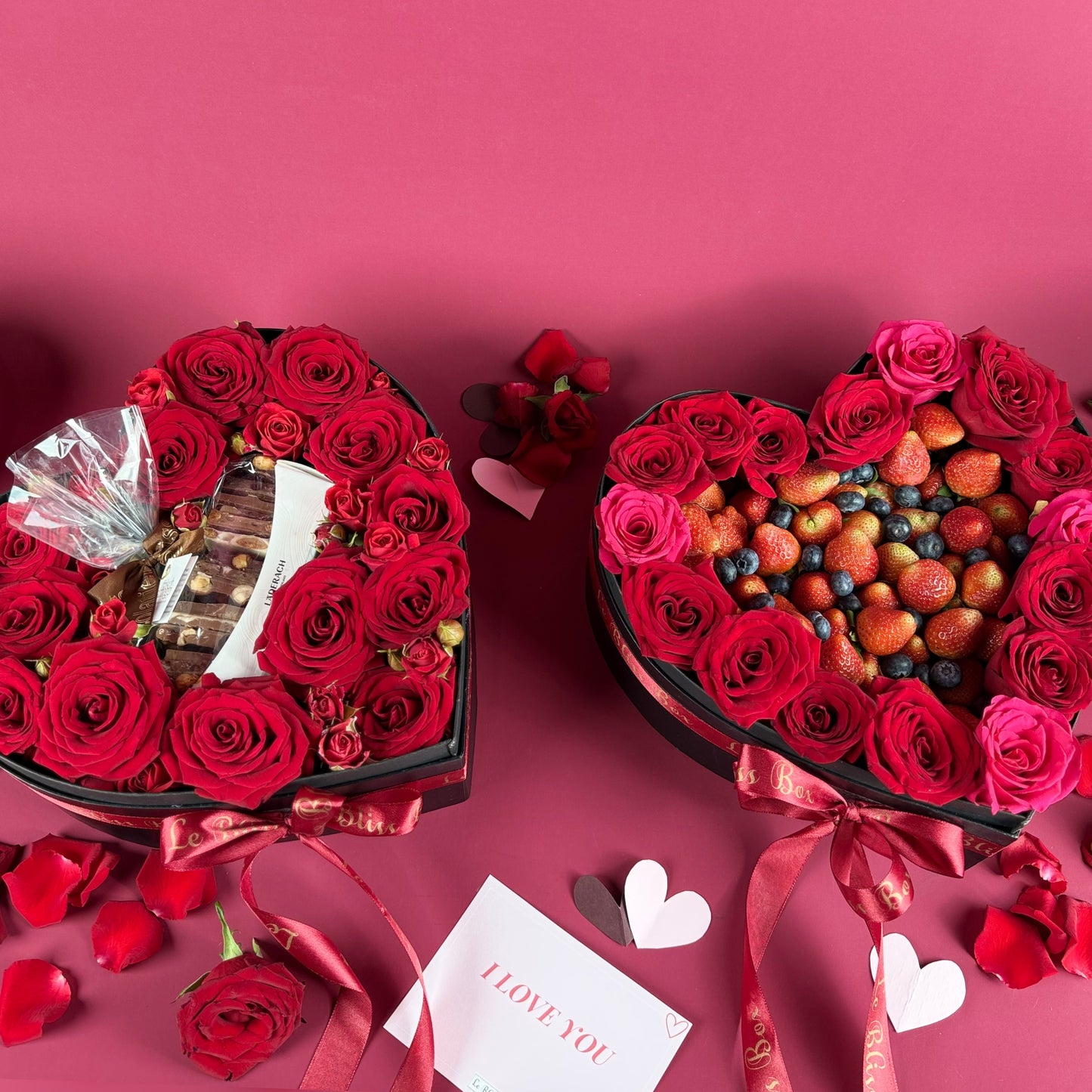 Rosé Berries Heart Box