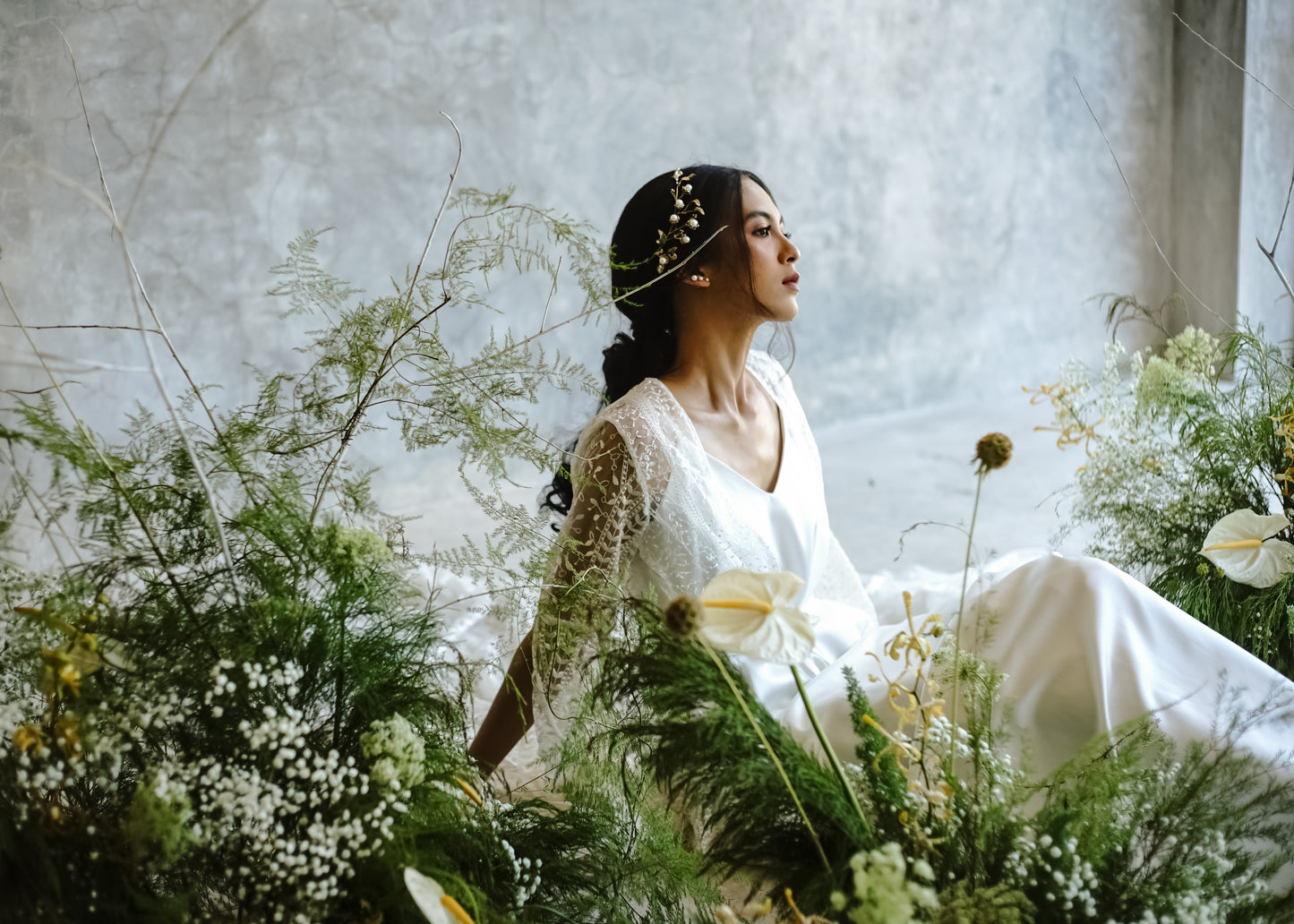 Green Floral Installation