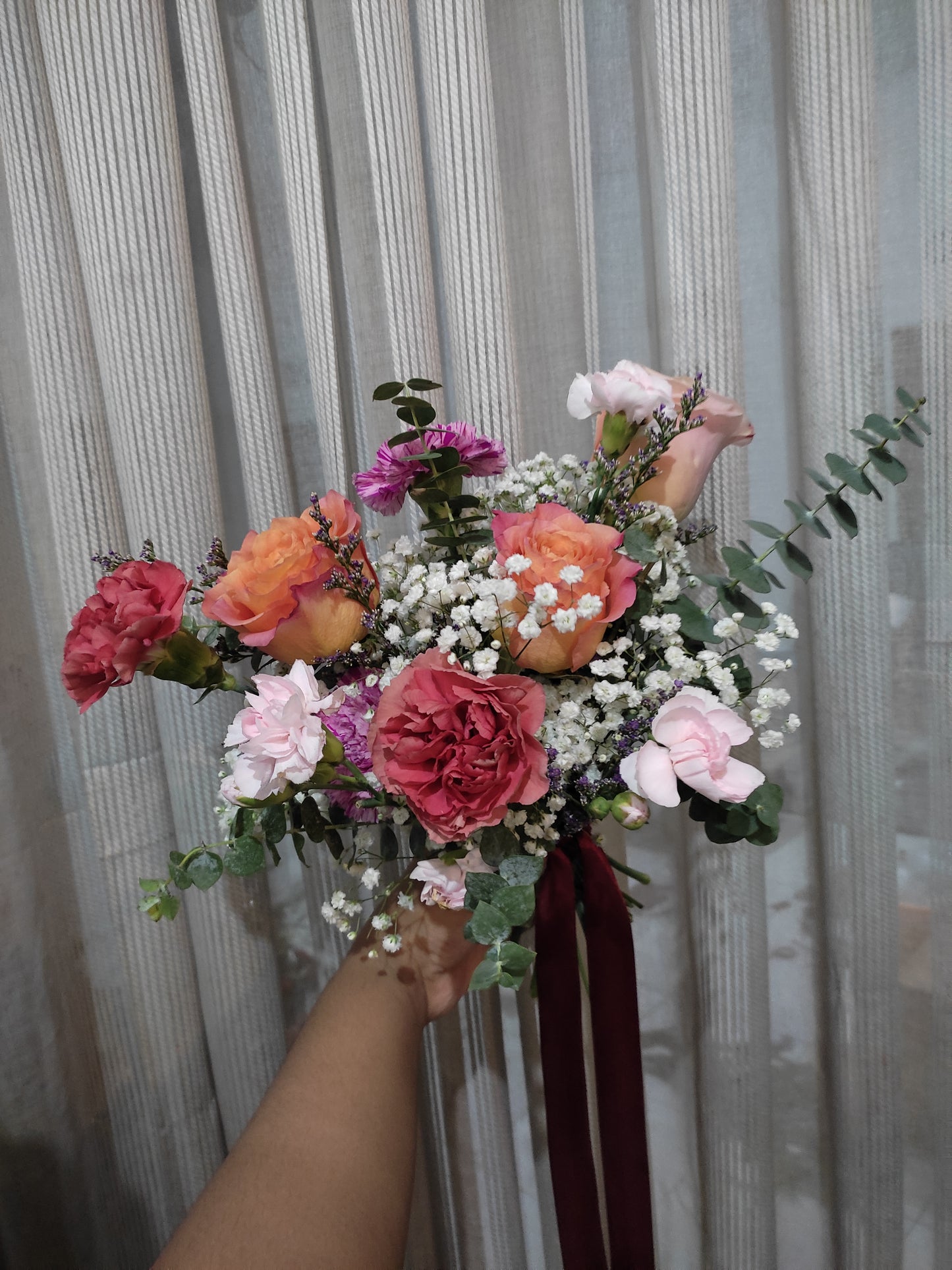 Free Spirit Coral Prewed Bouquet