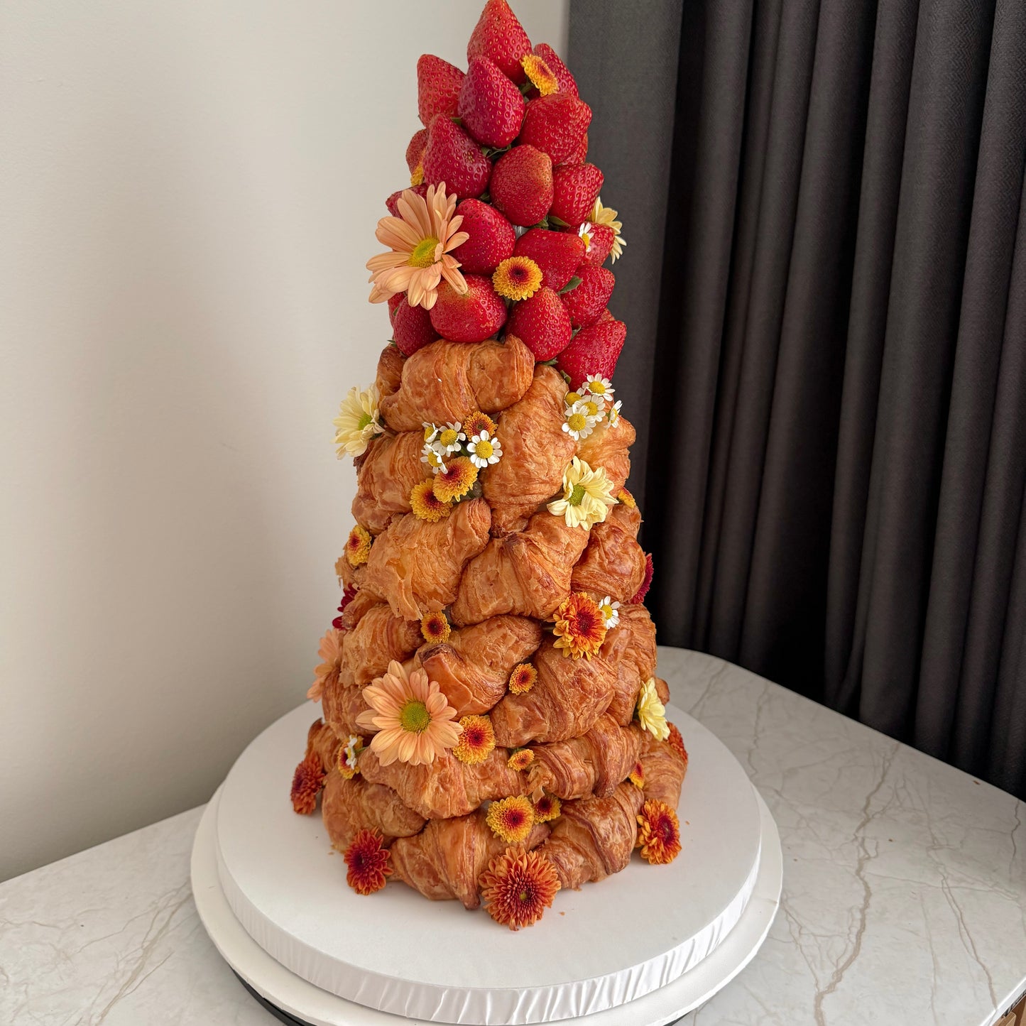 Berry Croissant Tower Cake