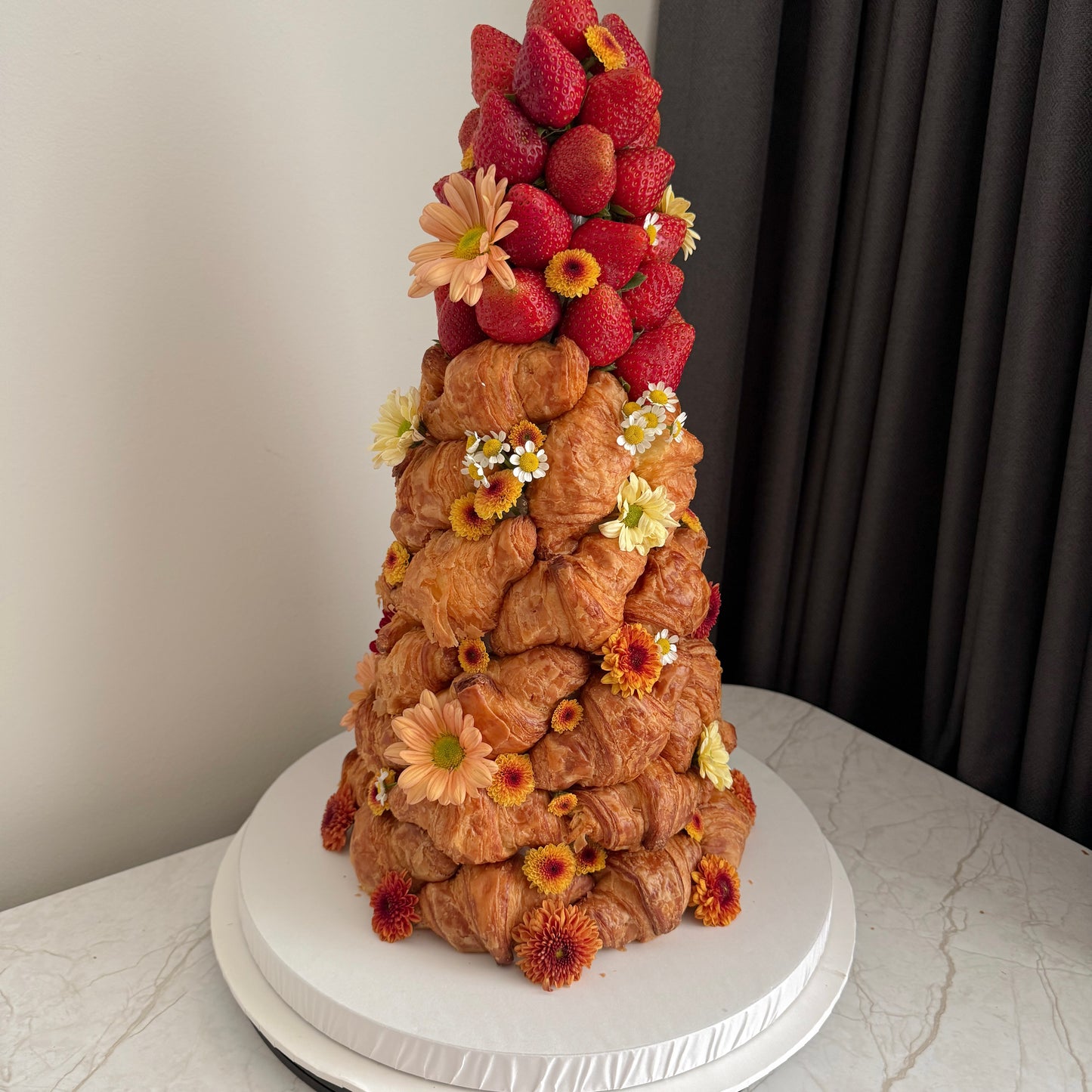 Berry Croissant Tower Cake