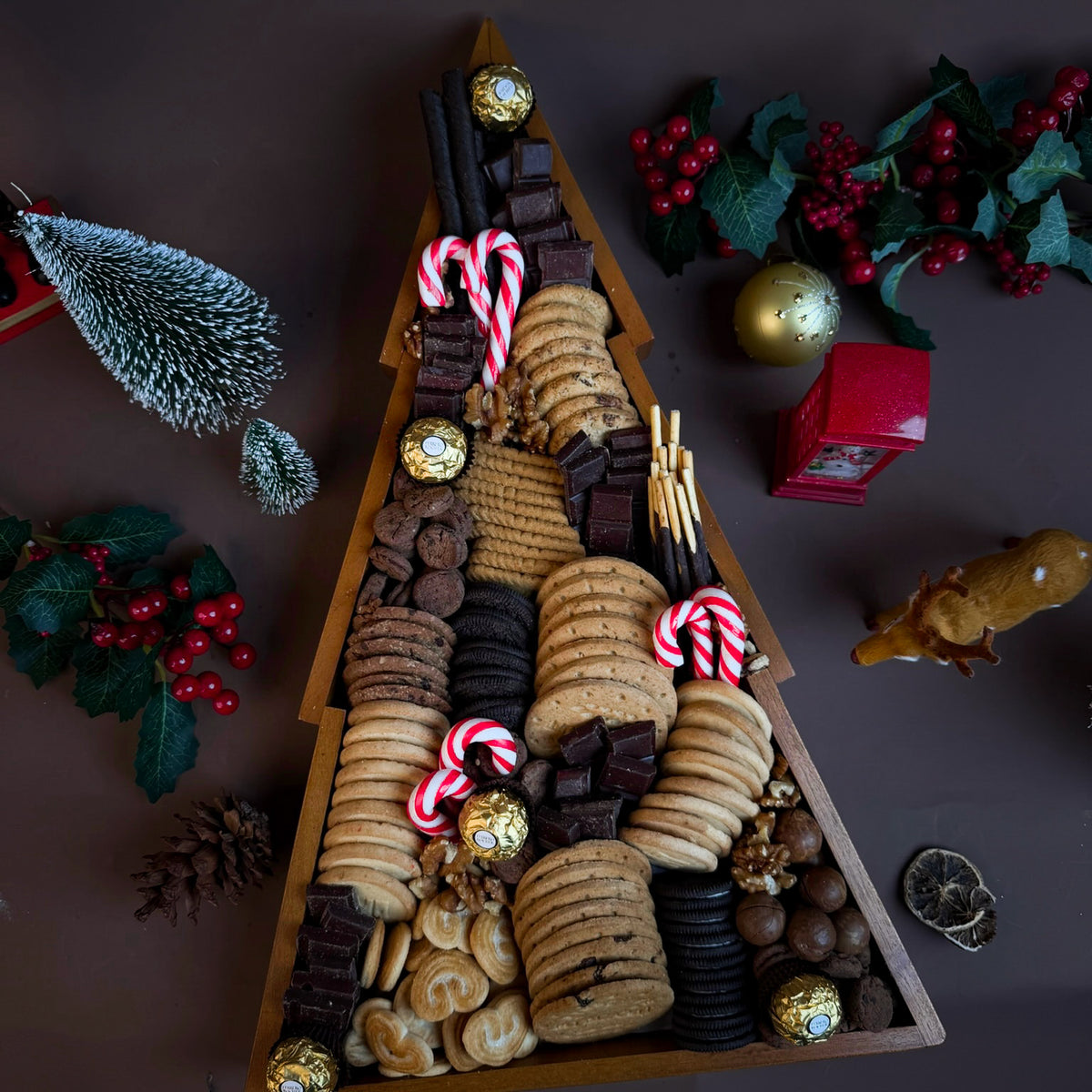Sweet Tree Xmas Cookies Platter