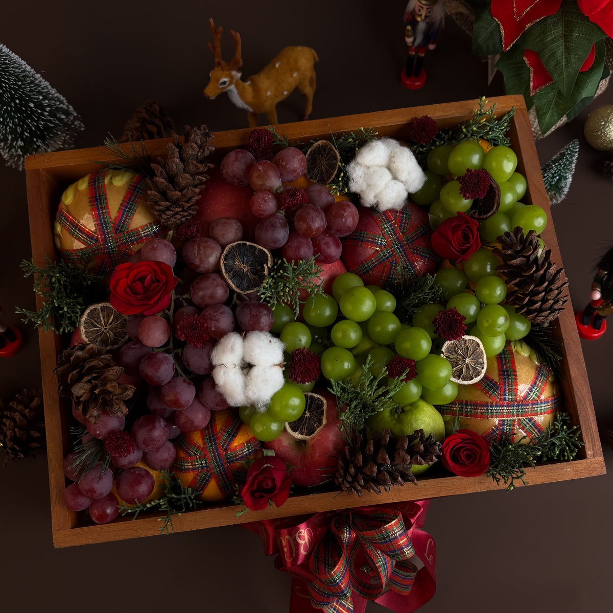 Noël Wooden Fruit Box