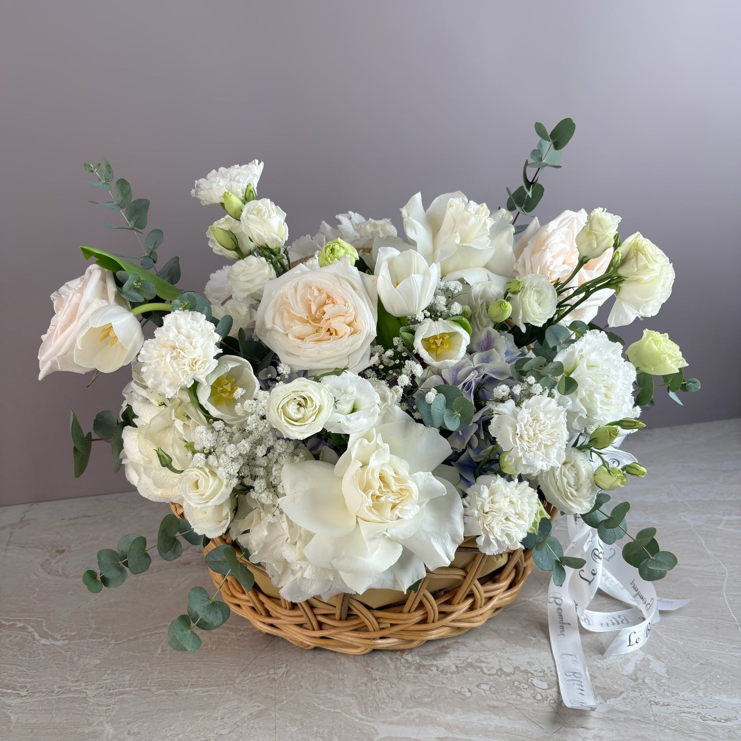 White Snow Garden Basket