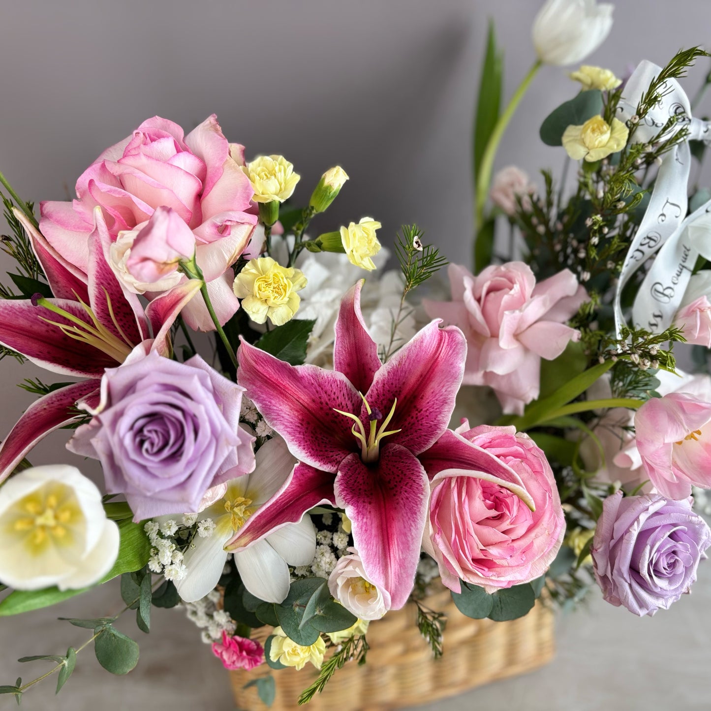 Rattan Blossom Basket