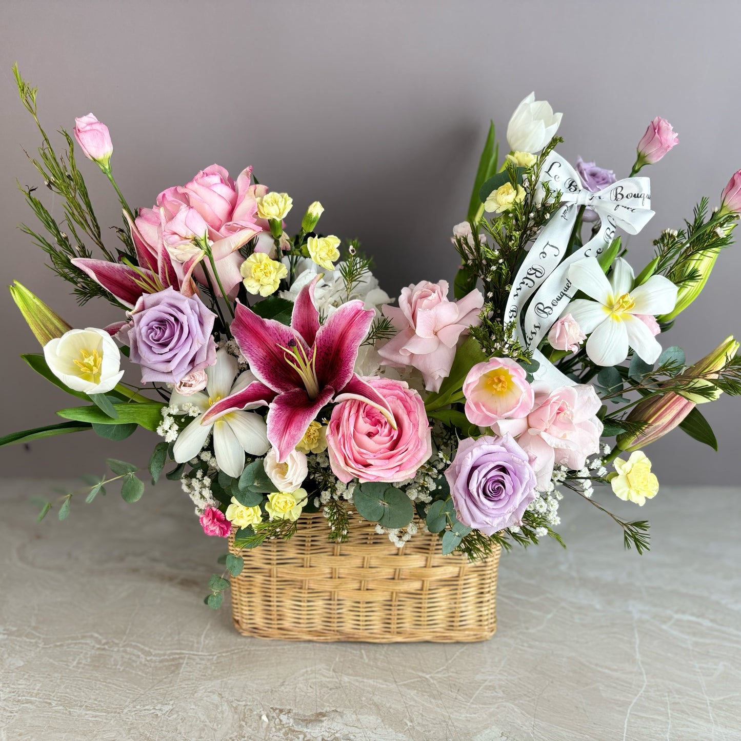 Rattan Blossom Basket