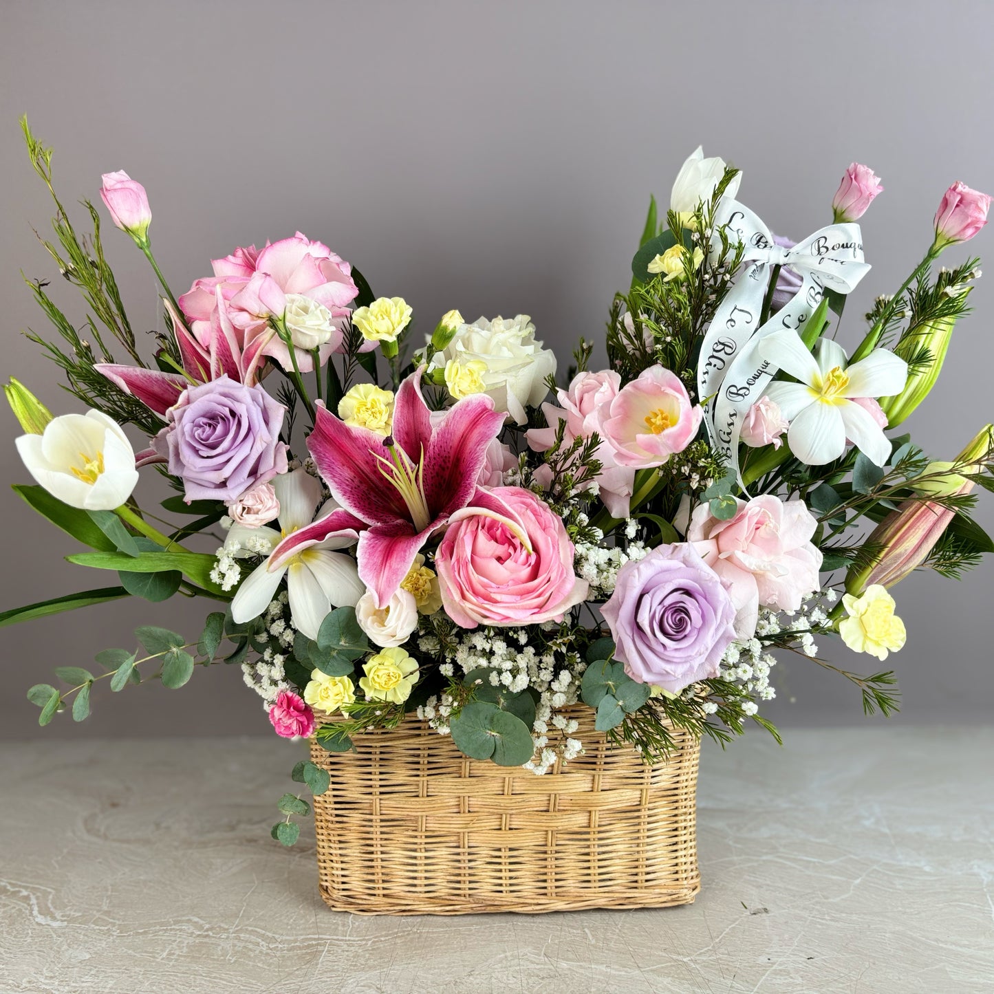 Rattan Blossom Basket