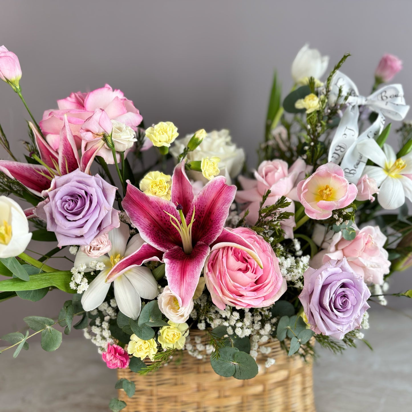 Rattan Blossom Basket