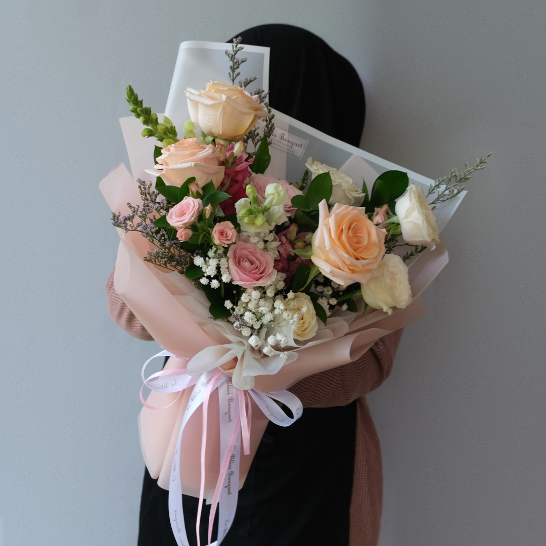 Tiffany Rose Peach Bouquet