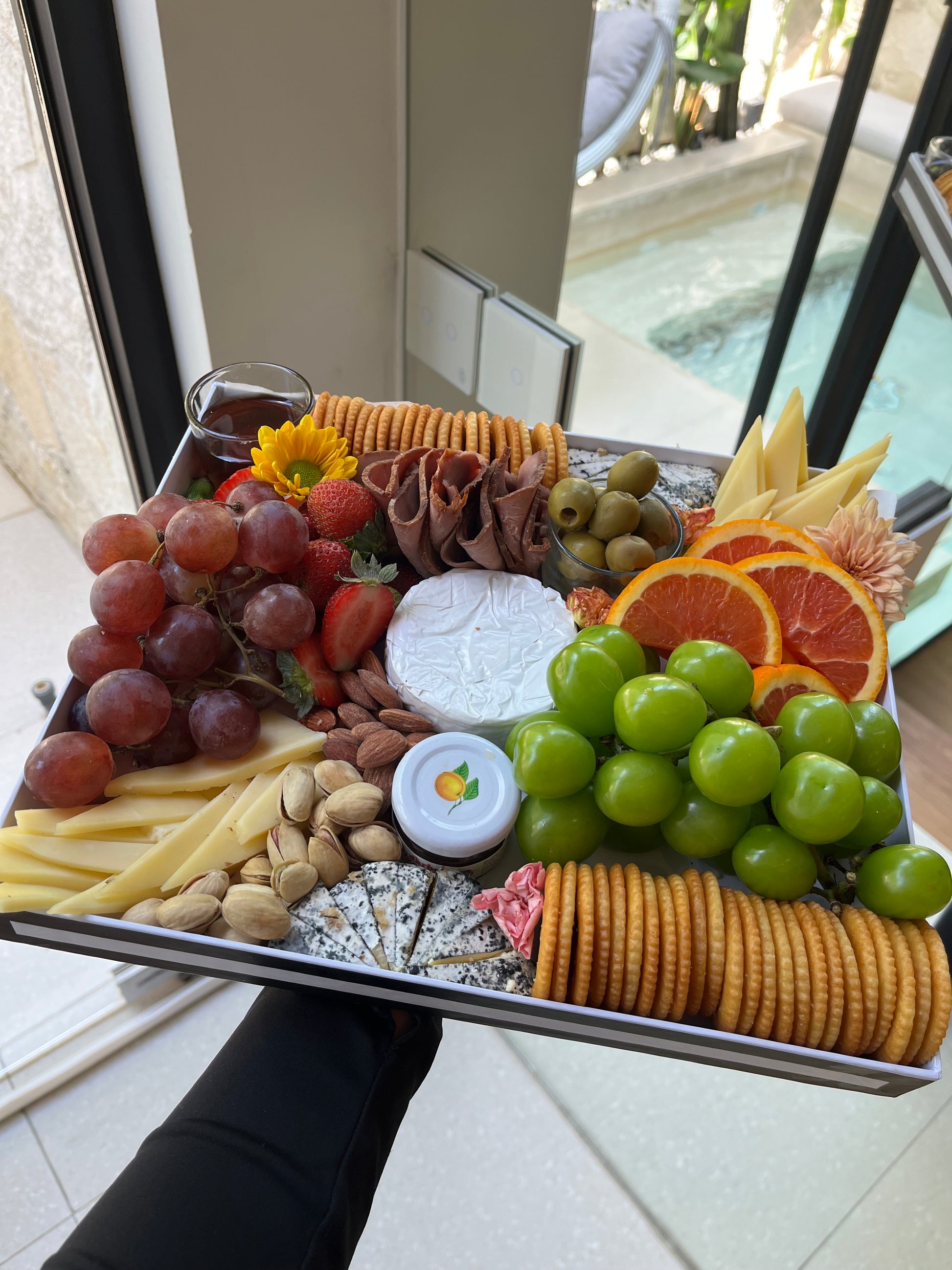 Premium charcuterie board with artisan meats and accompaniments in Jakarta