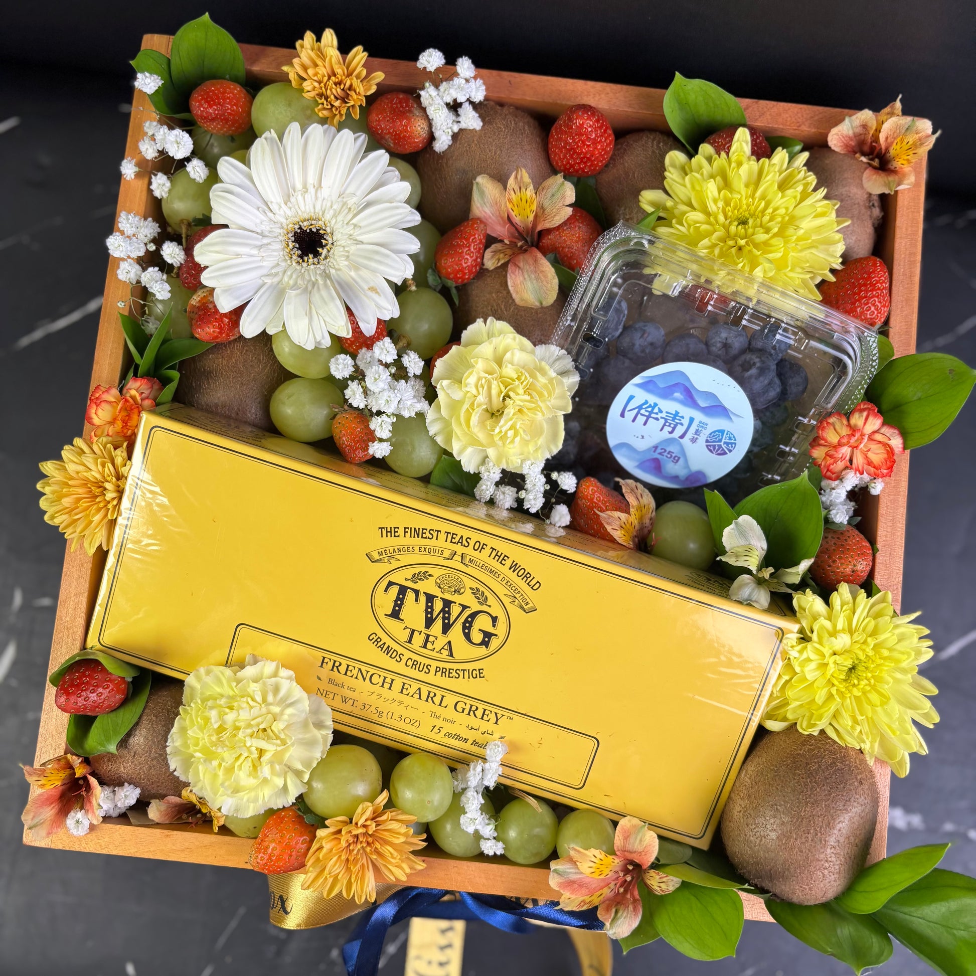 TWG Tea Hamper parcel grapes berries flower by Le Bliss Box jakarta delivery