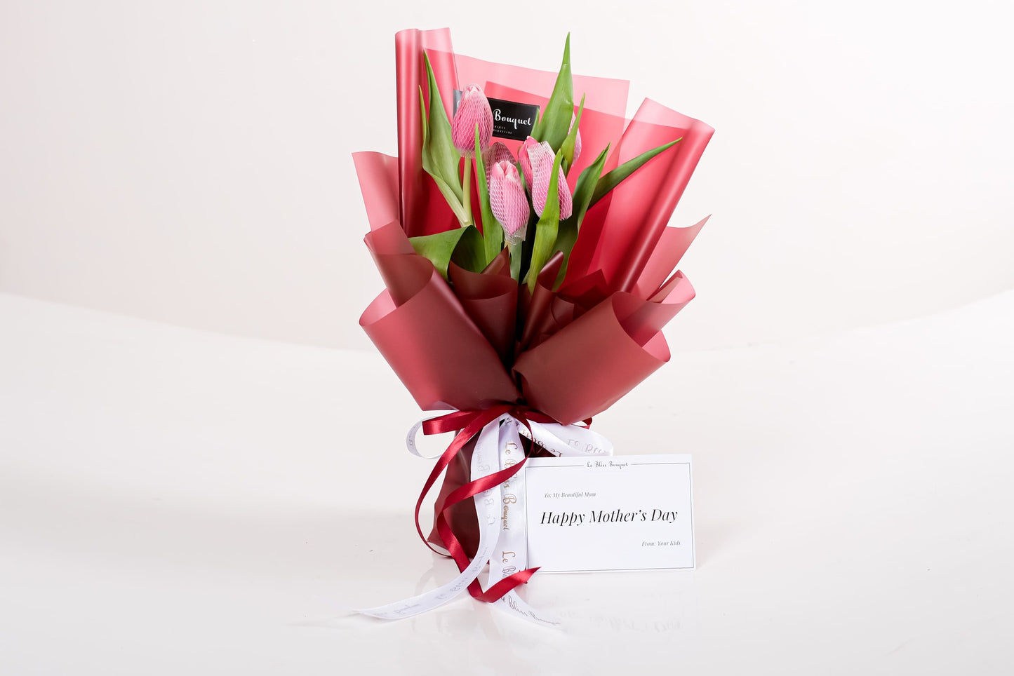 Tulip Bouquet perfect for birthdays and special moments" tulip flower surabaya, florist surabaya, buket bunga surabaya