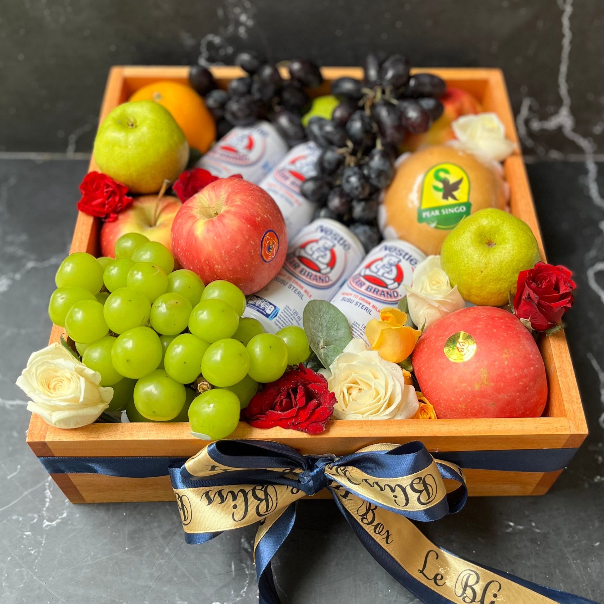 bear brand fruit hamper buah in wooden jakarta Indonesia