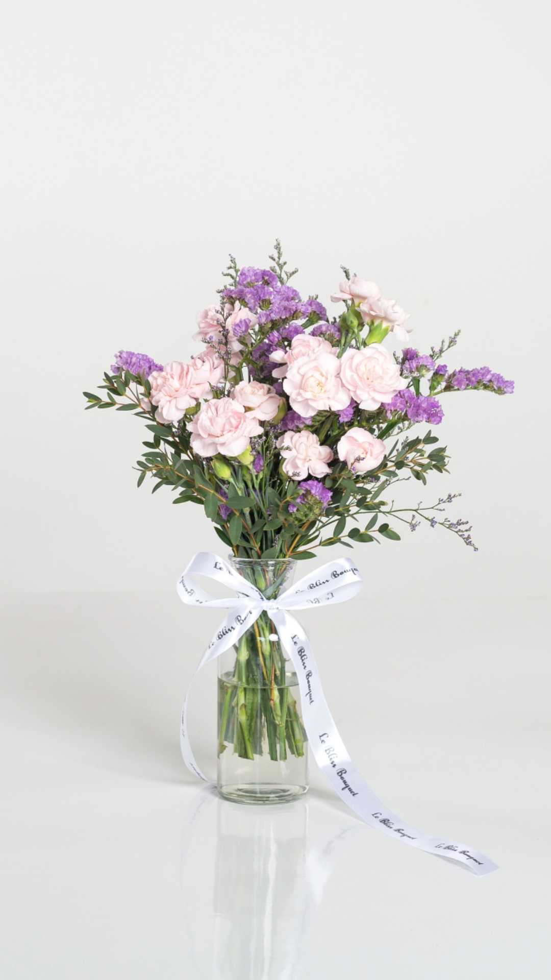 bouquet in a bottle with carnation – perfect gift from Le Bliss Bouquet, florist Jakarta, Cirebon, Bintaro, Tangerang