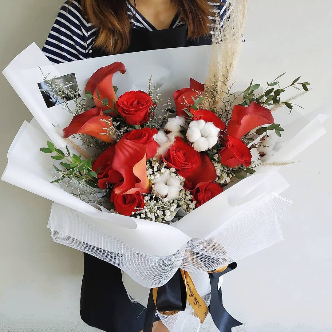 calla lily bouquet jakarta by le bliss bouquet