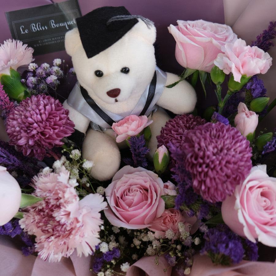 Purple Fresh Graduation Bouquet