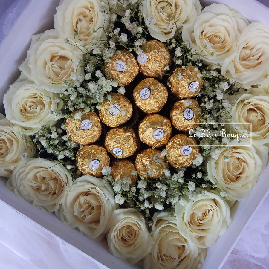 Ferrero Rocher White Rose Gift Box