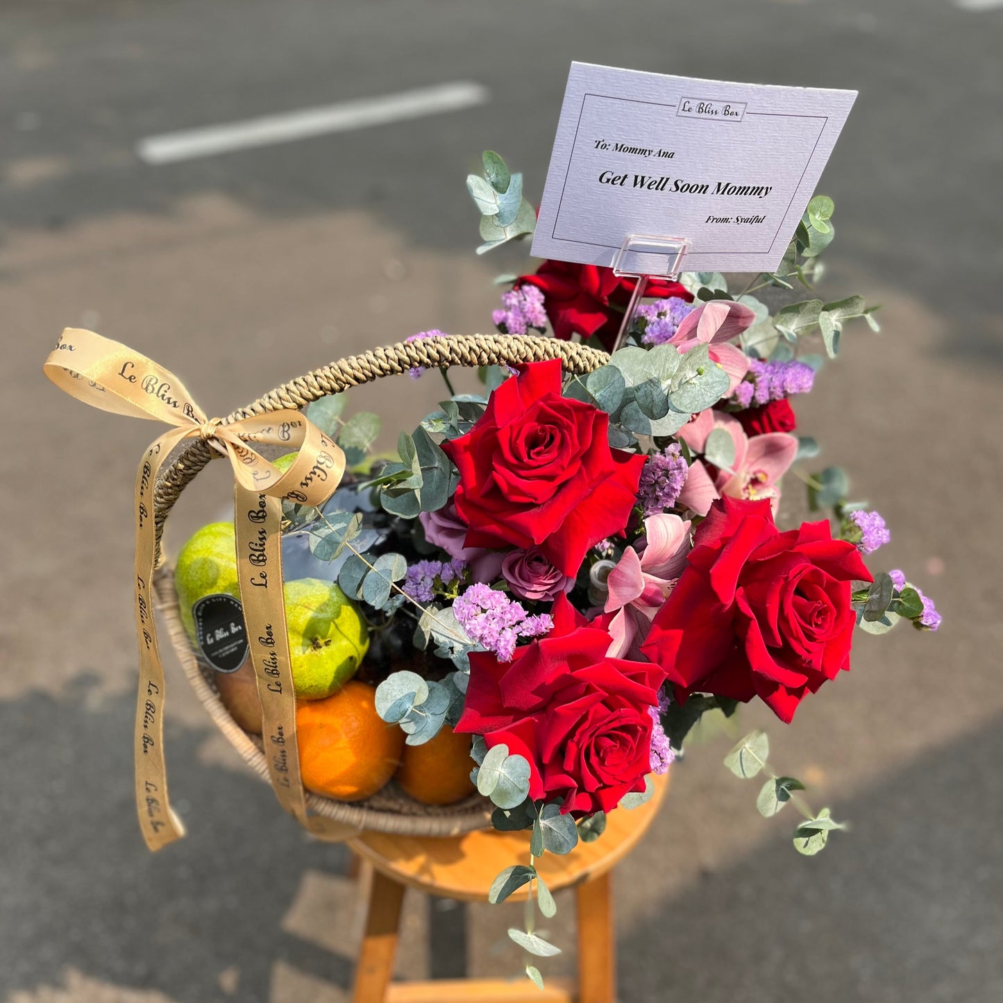 Mixed Fruit Orchid Explorer Rattan Basket