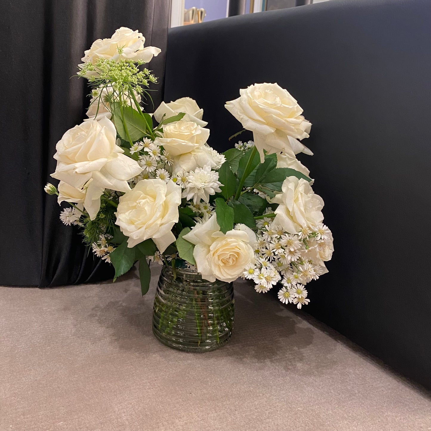 All White Theme Vase