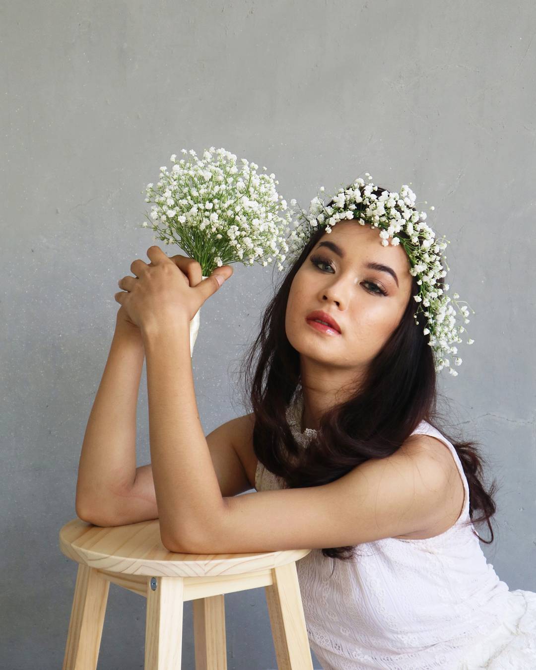 Babysbreath Bouqet Bridesmaids Prewed Flower Crown