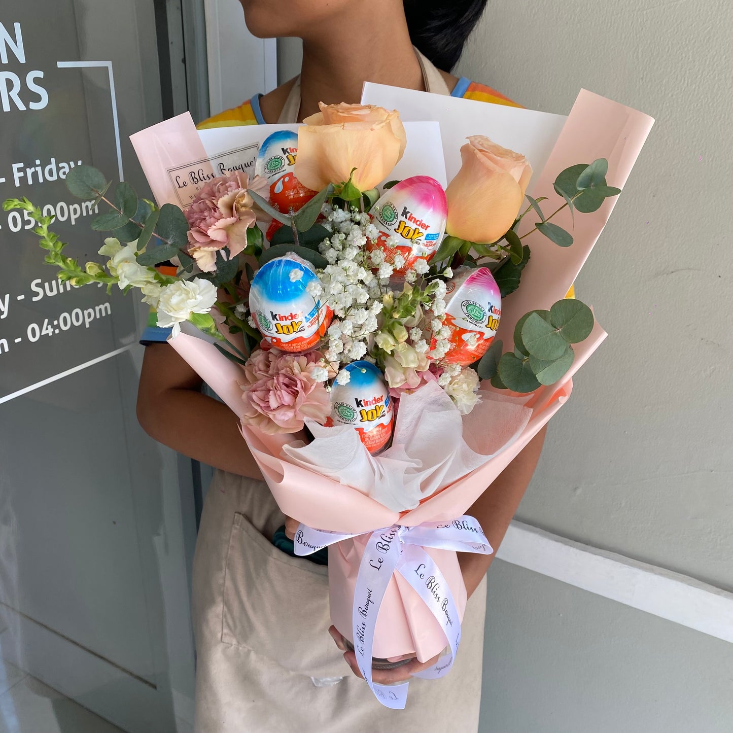 Kinder joy Bouquet in a Bottle