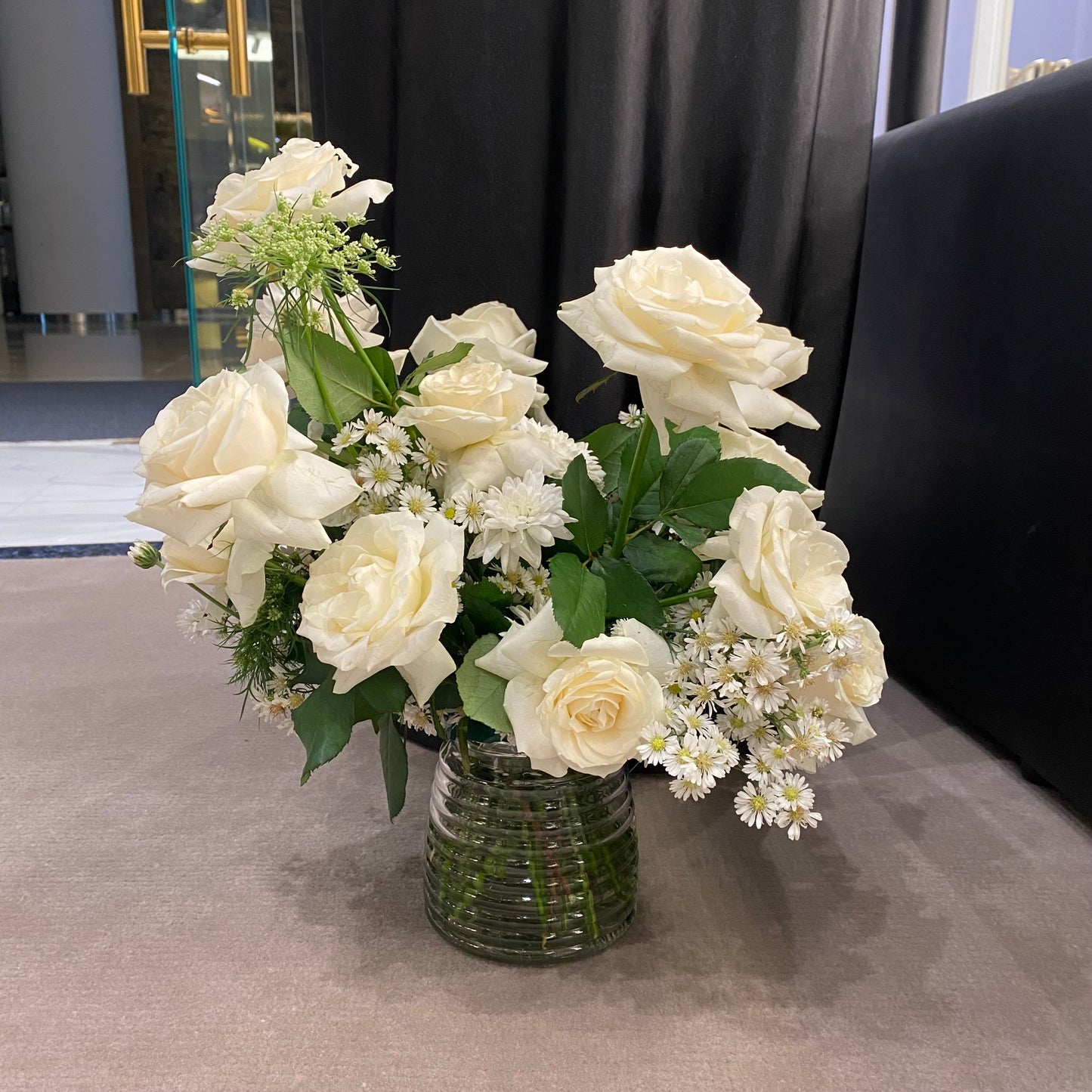 All White Theme Vase