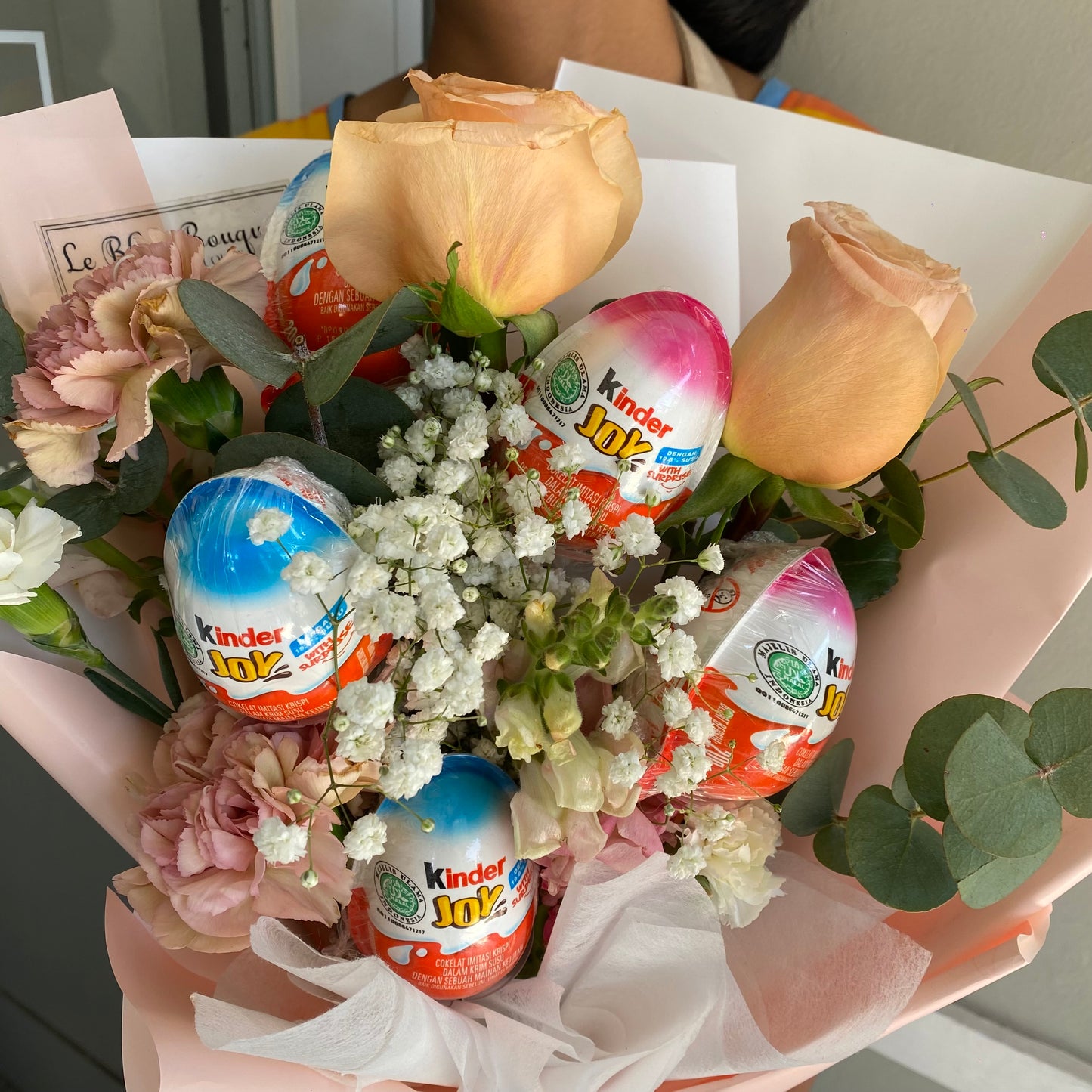 Kinder joy Bouquet in a Bottle