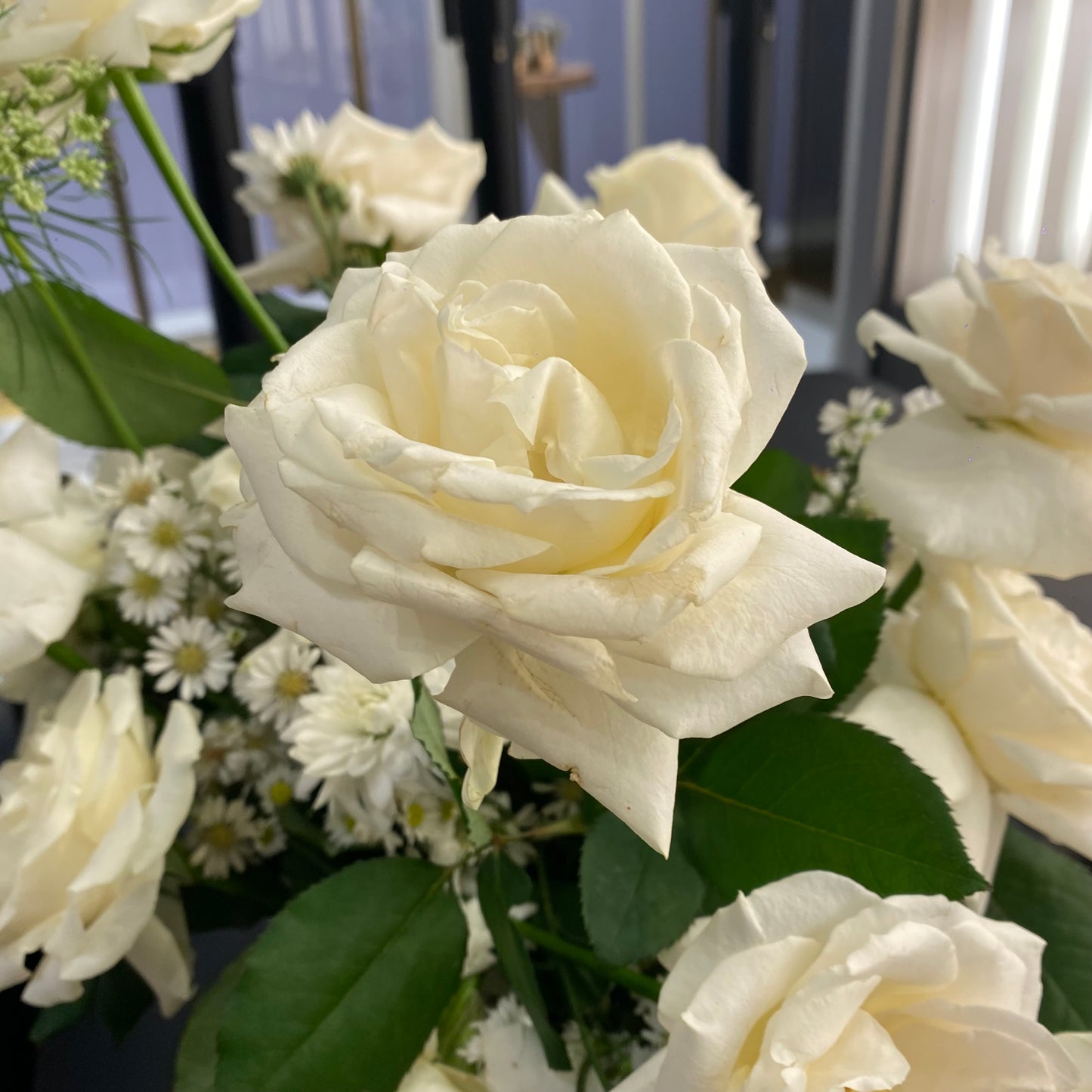 All White Theme Vase