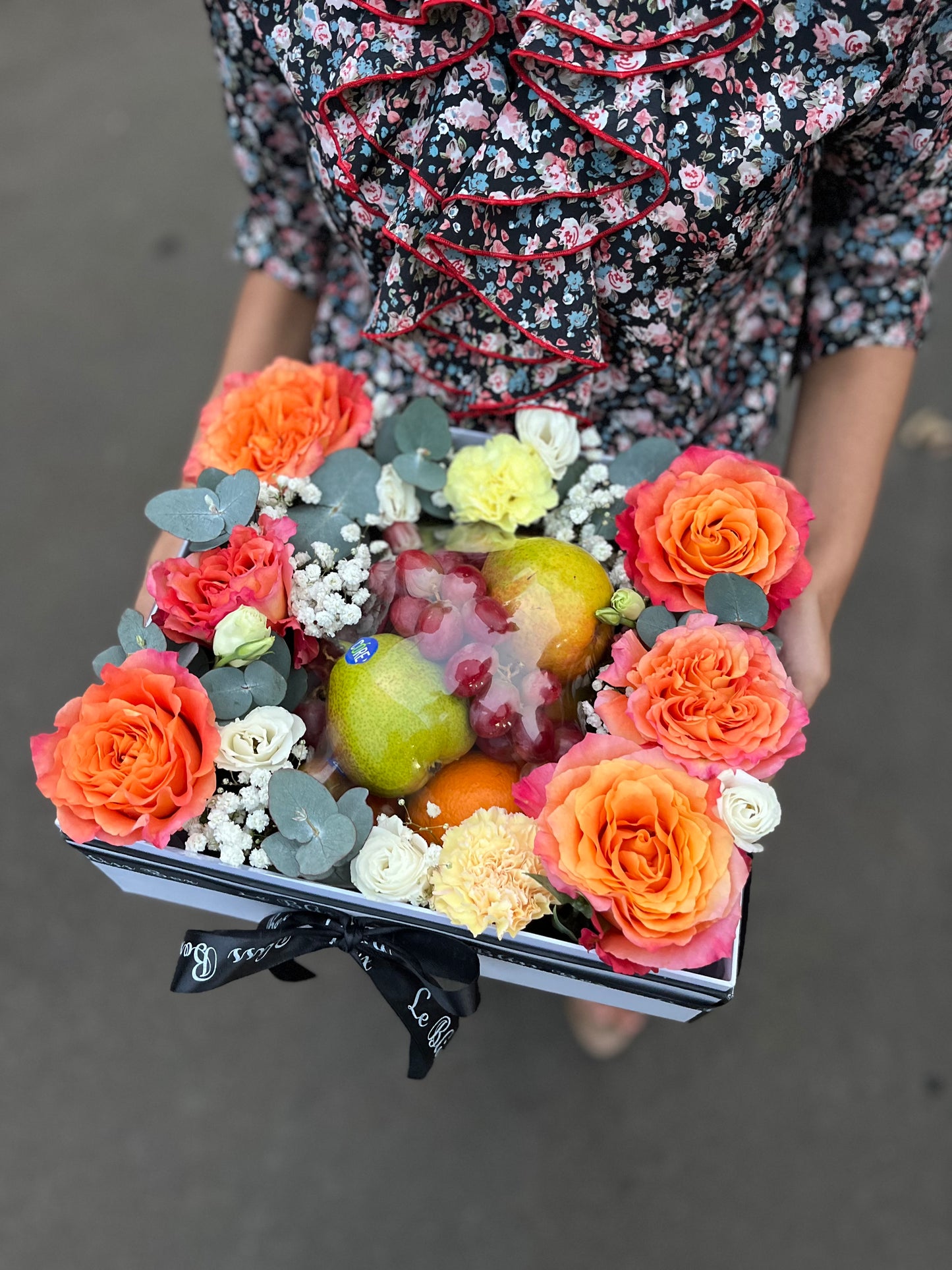 Parcel buah bunga by le bliss box. parcel buah surabaya, Jakarta, cirebon, tangerang