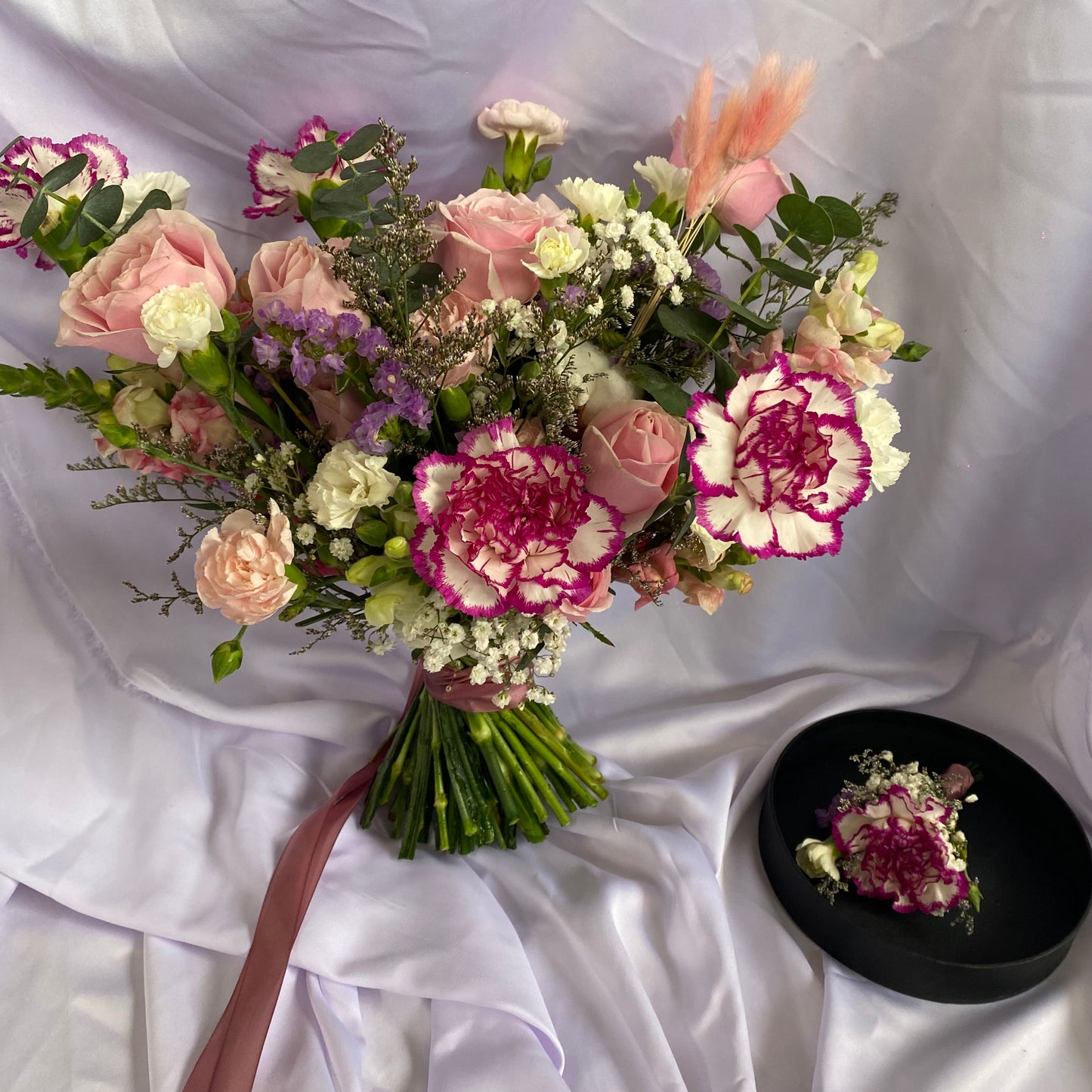 Purple Rim Bridal Bouquet