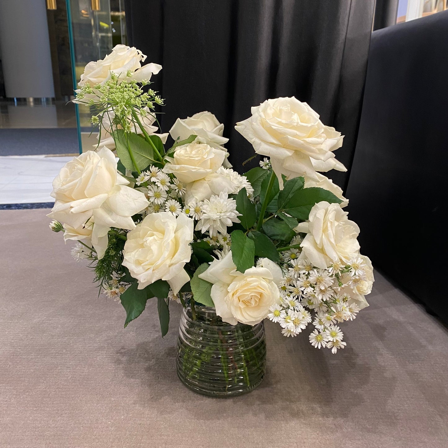 All White Theme Vase