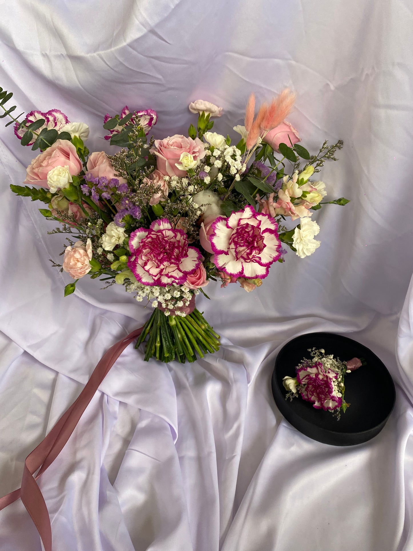 Purple Rim Bridal Bouquet