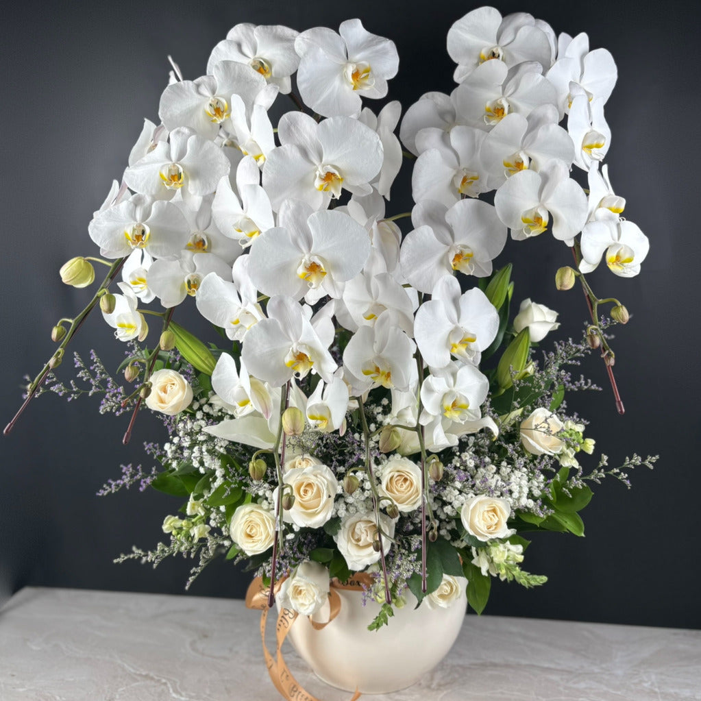 6 Orchids Vase Arrangement