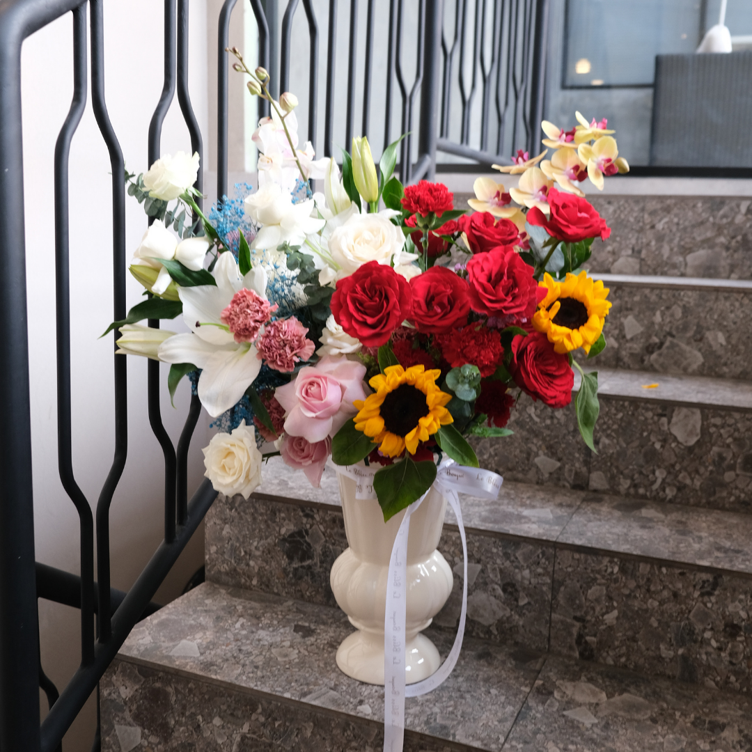 rangakaian vas bunga Jakarta anggrek florist Jakarta by le bliss bouquet. florist surabaya, toko bunga surabaya